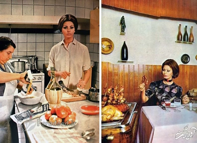 تصاویر/ سوفیا لورن در حال آشپزی!